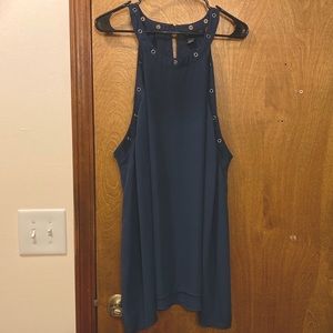 Torrid sleeveless navy blue blouse